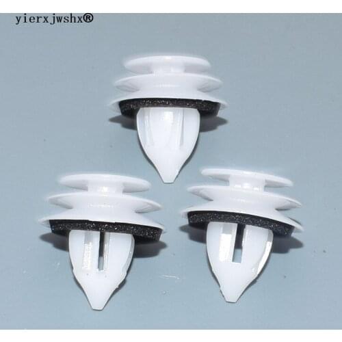 Yierxjwshx POM White Front & Rear Door Trim Panel Retainer car plastic rivet fastener plastic for Mazda GJ6R-68-ABX