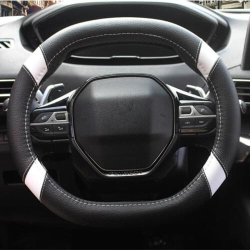 5 Colors Comfortable Non-slip Car Steering Wheel Cover Micro Fiber Leather Customized For peugeot 3008 4008 5008