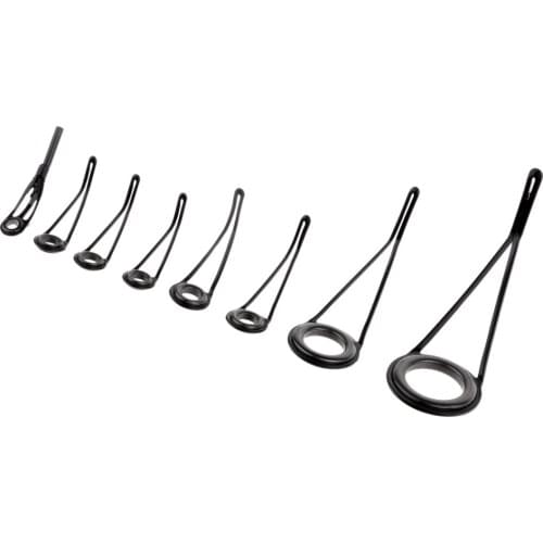 8pcs Stainless Steel & Ceramic Fishing Rod Guides Rings Rod Repair Kit DIY