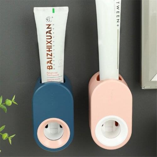 Automatic Toothpaste Dispenser Wall Mount Toothbrush Holder Lazy Toothpaste Squeezer Bathroom Accessories