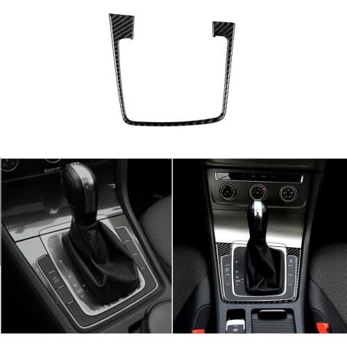 Auto Accessories Carbon Fiber Gear Shift Button Frame Cover Trim For 15-20 Golf MK7 GTI R Type A