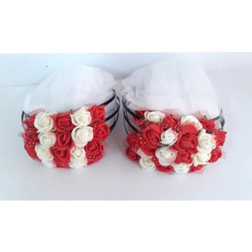 Halay be KınaKırmızı White White Gauze Bridesmaid Crown henna Crown 10 Pcs wedding bride mariage хна henna