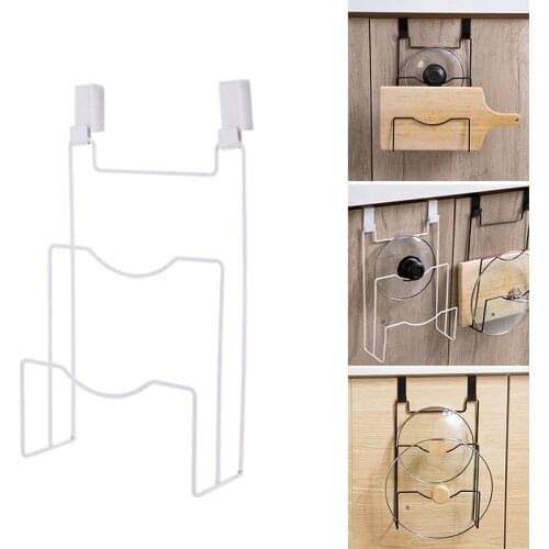 Kitchen Chopping Board Storage Rack Pot Lid Cover Draining Stand Hook Holder JA55
