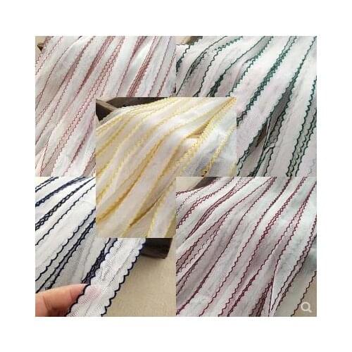 Its Nice Multicolor Wave Bud Embroidery Mesh Lace Especially Recommended 10M/pack