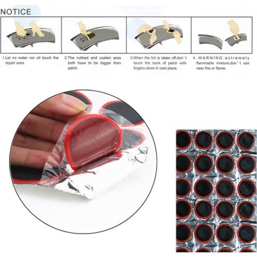 Hot 48pcs Round Bicycle Bike Tire Tyre Rubber Patch Piece Repair Tools Kits for Cycling Tyre Puncture Repair DO2