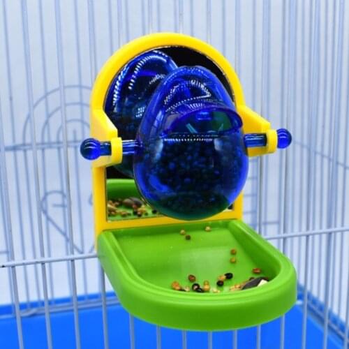 Pet Bird Food Feeder Parrot Feeding Eating Foraging Ball Feeding Chew Funny Interactive Toy for Parakeet Cockatiel Pet Supplies