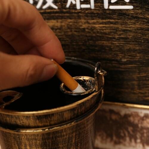 American retro iron handmade ashtray home bar net cafe toilet wall hanging decorations