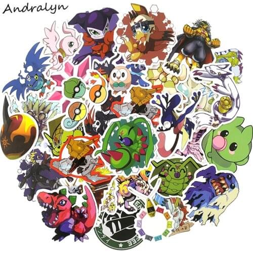 10/50Pcs Lovely Adventure Digital Monster Sticker On Case Laptop Motorcycle Skateboard Luggage Decal Children Toy Stickers