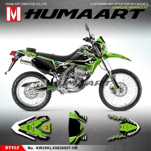 HUMAART Racing Stickers Custom Stickers for KLX 250 S D-Tracker X Final Edition 2008 2009 2010 2011 2012 2013 to 2020