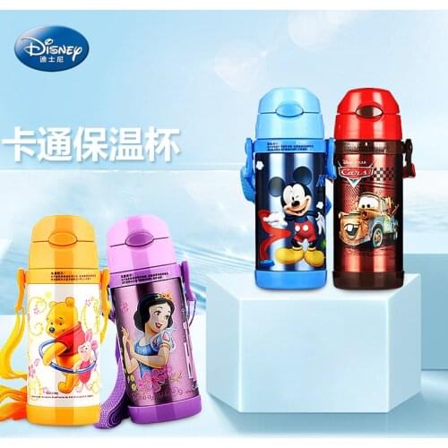 Disney Cute Cartoon 2021 New Fashion Portable Heat Preservation Cup Children Stainless Steel Sucker Water Kettle With Water Cup