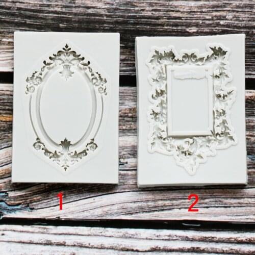 DIY New Hollow Photo Frame Silicone Baking Decorating Mold European Style Cake Chocolate Mold