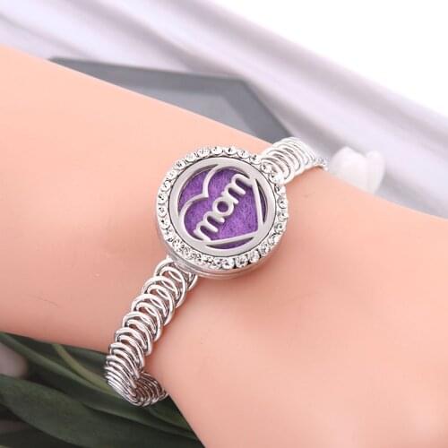 New Heart-shaped Aroma diffuser Bracelet Perfume Essential Oil Aromatherapy Lockets Bracelet women men fashion jewelry
