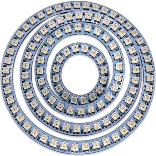 Pixel RGB LED Ring 16LEDs 24LEDs 35LEDs 45LEDs WS2812 5050 RGB LED Module Full-color actuate lights