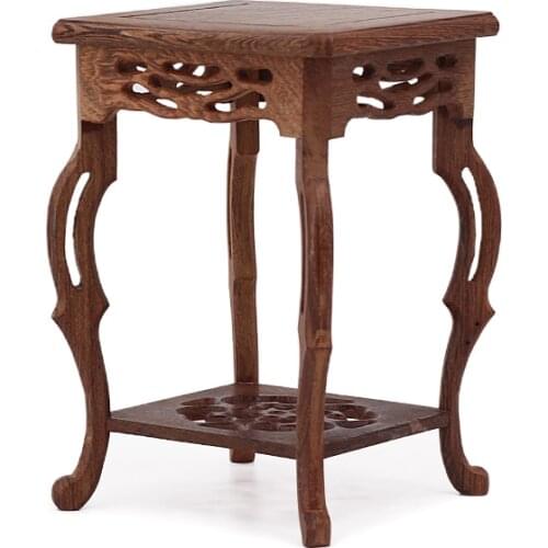 9-12cm Diameter Wenge Wood Mahogany Base teapot ornaments incense Buddha flowers vase flowerpot rack base