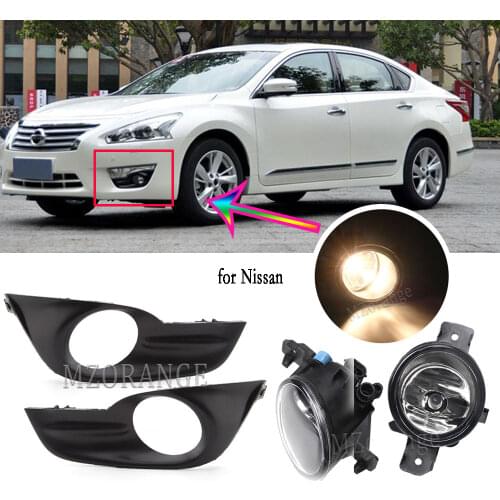 Fog Lights for Nissan Altima Sedan 4-Door 2013-2015 LED Fog Light Headlight Foglights Fog Lamp Cover Grill Covers Frame Frames