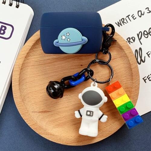 Cute Astronaut Cover for Jabra Elite 85T Case for Jabra Elite 75T Case TWS Bluetooth Earphone Wireless Headphone Headset Box Bag