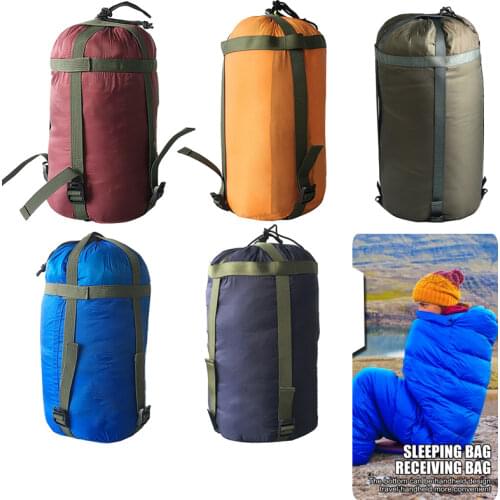 Outdoor Camping Sleeping Bag Portable Hammock Compression Stuff Sack Storage Bag Camping Portable Outdoor Elements