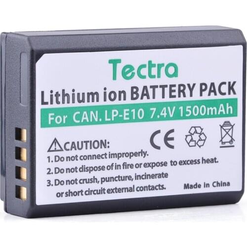 Tectra 1xLP-E10 LPE10 LP E10 Battery for Canon EOS Rebel T3 T5 T6 Kiss X50 Kiss X70 EOS 1100D EOS 1200D EOS 1300D