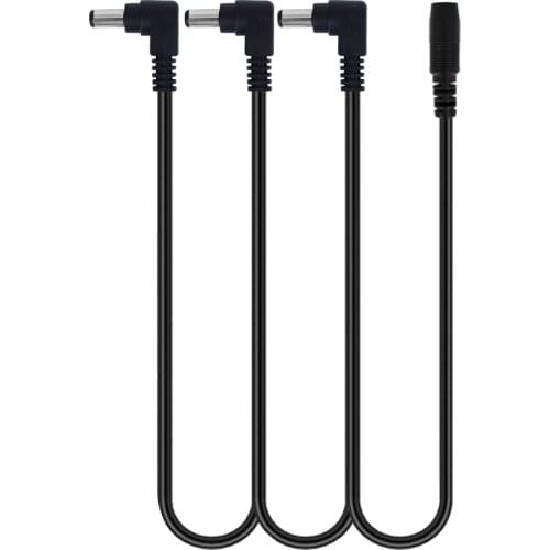 3 Way Daisy Chain Cables 1 to 3 Cable Cord Copper Wire for Guitar Effects Power Supply Adapter Accessories