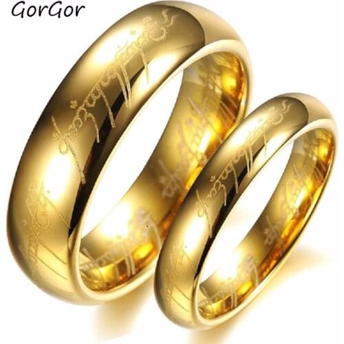 GorGor Bling Jewelry Plain Simple Dome Couples Silver Rose Gold Plated Titanium Band Ring for Men Women 194