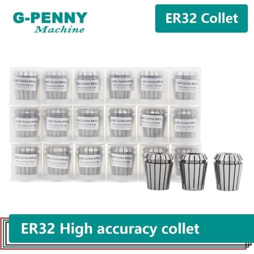 High Accuracy! ER32 spindle collet 21pcs precision less than 0.008mm size 2 to 20mm for CNC milling lathe tool spindle motor