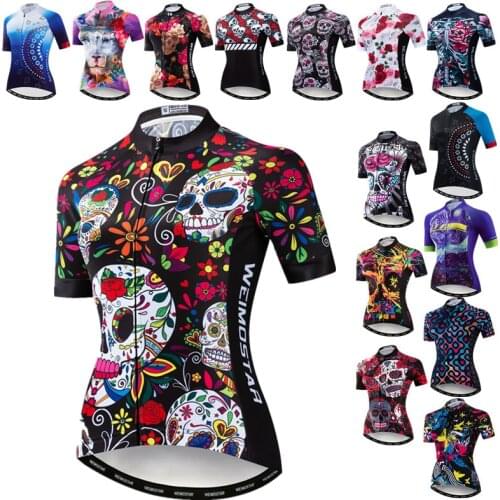 Weimostar Skull Cycling Jersey 2021 Pro Cycling Clothing Breathable Bicycle Shirt Maillot Ciclismo Summer MTB Bike Jersey Tops