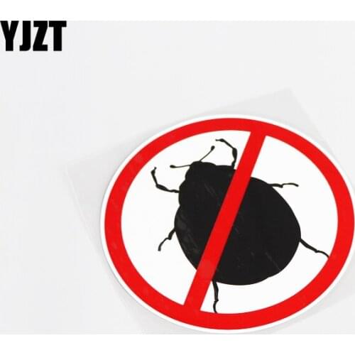 YJZT 13.5CM*13.5CM Cartoon Prohibit Injure Animals PVC Car Sticker Decal Graphical 13-0116