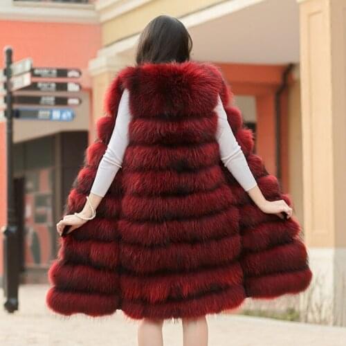 2019 new raccoon hair fox fur fur vest short paragraph in the long paragraph vest sleeveless Slim thin coat female