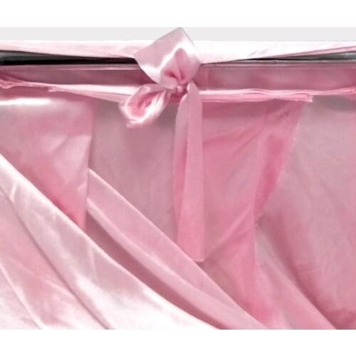 3x6m ice silk white & pink curtain wedding party decoration