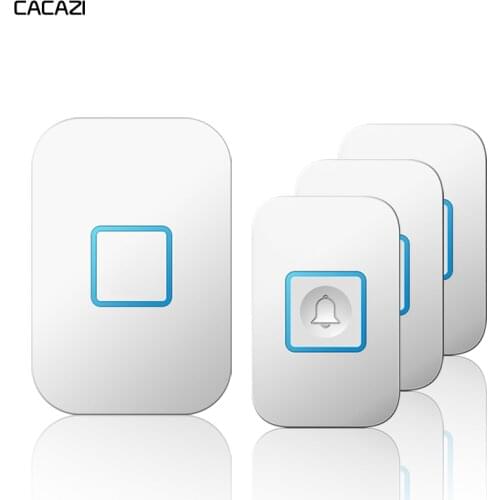 Intelligent Wireless Waterproof Doorbell Ring 3 Button 1 Receiver US EU UK AU Plug 300M Remote LED Light Home Calling Bell