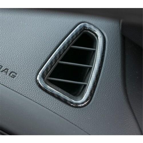 Lapetus Side Air Conditioning AC Outlet Vent Cover Trim 2 Piece / Set Fit For Chevrolet Camaro 2016 2017 ABS Carbon Fiber Look