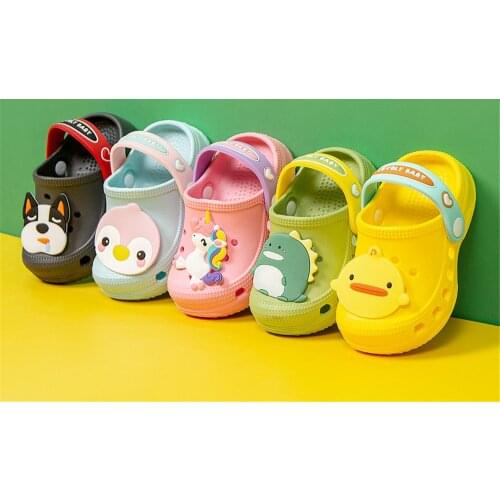 Baby Slippers for Boys Girls Unicorn Cartoon Kid Toddler Beach Shoes Children Hole Shoes Summer Swimming Sandals Garden Slippers