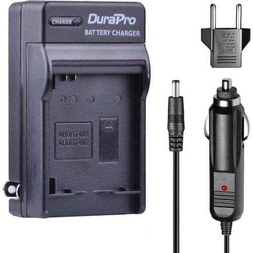 DuraPro AHDBT-001 AHDBT 001 002 AHDBT-002 Car Charger + EU Plug for GoPro Go Pro HD Hero 1 2 Hero1 Hero2 Camera