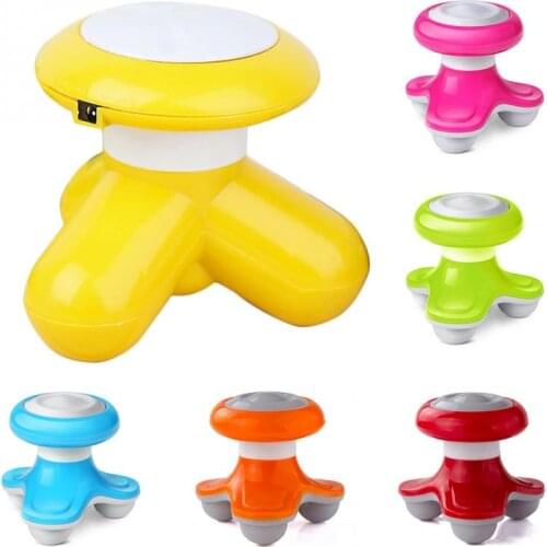 1PCs Mini Electric Handled Wave Vibrating Massager USB Battery Full Body Massage Neck Waist Back Shoulder Relax Head Massage