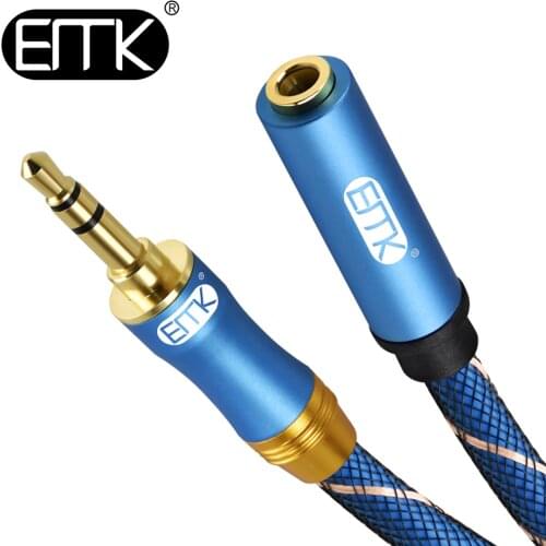 EMK 3.5mm Extension Cable male to female audio cable 3.5mm aux cable 1m 3m 5m Extender Cord Headphone Cable for IPhone Amplifier
