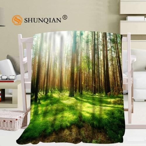 Custom Forest Of Trees Blanket Soft DIY Picture Decoration Bedroom Size 56x80Inch,50X60Inch,40X50Inch A7.10