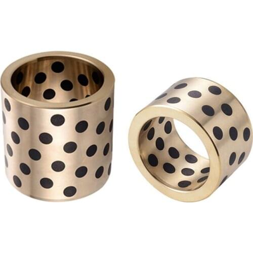 JDB graphite copper sleeve Sintered Bushing self lubricating bearing ID6-10mm OD 12mm 14mm 19mm width 8mm 10mm 12mm 15mm 20mm