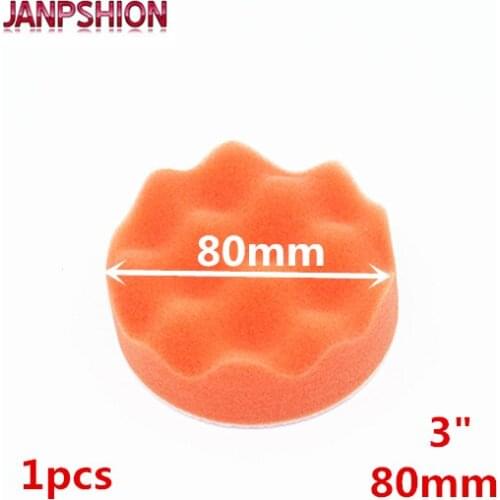 JANPSHION 80mm 3" wave sponge Gross Polishing Buffing Pad for Car Polisher Clean waxing Auto paint maintenance care