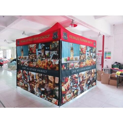 Customizd Printed 3m x 3m Aluminum Folding Gazebo Promotion Pop Up Tent Marquee Awning Pavilion for Sale
