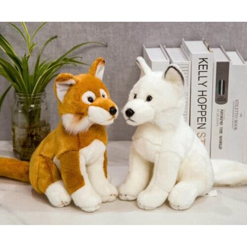 28cm Fox Plush Toys Simulation Dog Stuffed Animal Plush Fox Toys Doll for Kids Gift