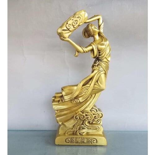 China brass Nuwa Patching Sky crafts statue