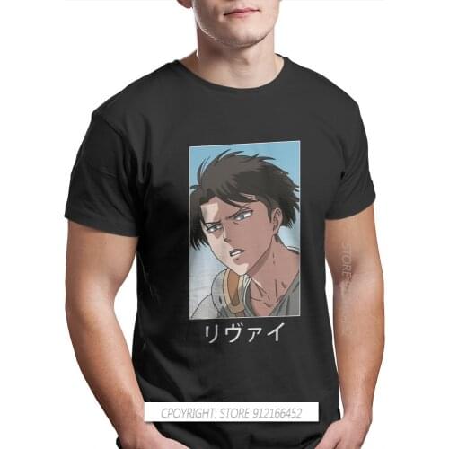 Snk Round Collar TShirt Attack On Titan Eren Anime Fabric Classic Basic T-Shirt Men Clothes New Design Plus Size Big Sale