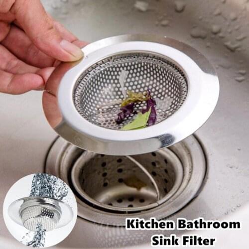 Kitchen Strainer Filter Sink Drain Stainless Steel Food Catcher Sieve Anti Block Waste Disposer Plug Drain Stopper Filter Basin