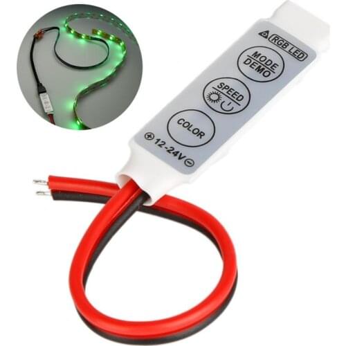 Mini Led Dimmer Controller 3 Keys Single Color Ultra Thin DC12V-24V Led Strip Load Current L42 * W12 * H3mm For LED Light Lamp