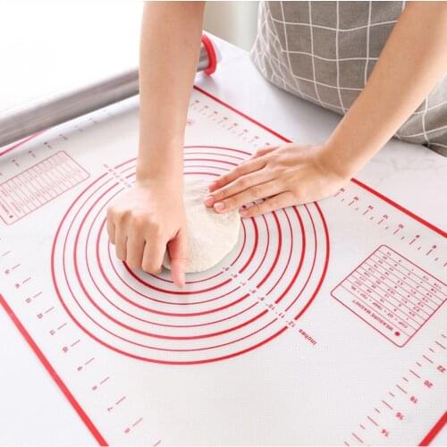 Reusable Silicone Baking Mat Large Non-Stick Pastry Rolling Kneading Pad Kitchen Cake Baking Mat Food Tools Pizza Dough Maker