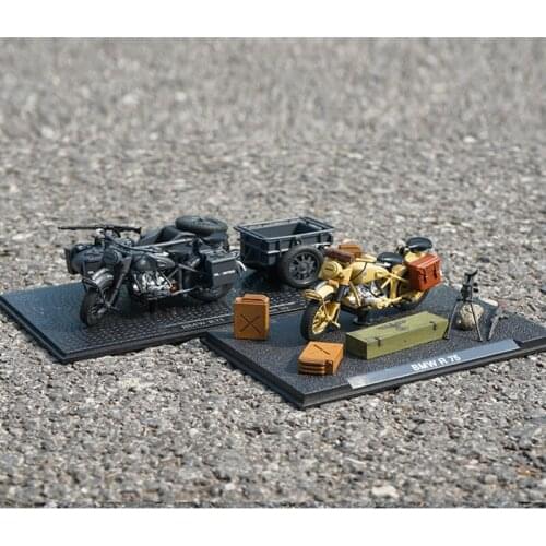 1/24 alloy casting car model World War II German Yangtze River 750 prototype car BMWs R75 side tricycle high-end collection