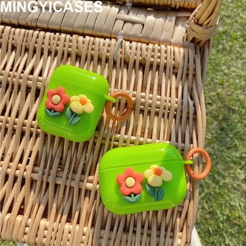 Cute 3D Flower Case for AirPods Pro 3 Jelly TPU Soft Earphone Case for AirPods 2/1 Cover Headphones Charging Cases Fundas
