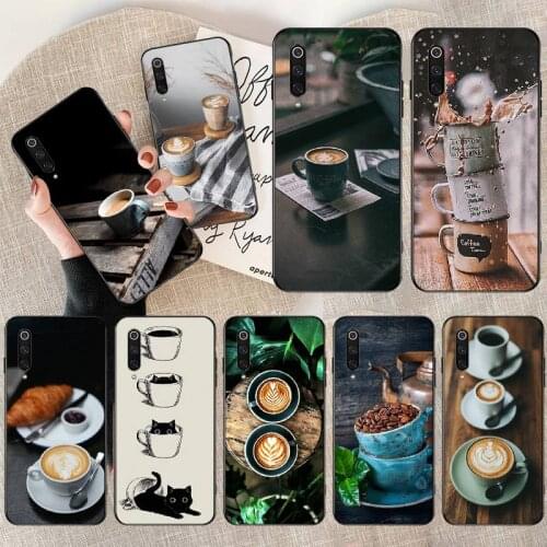 PENGHUWAN A cup of coffee Soft Silicone Black Phone Case for Redmi Note 8 8A 7 6 6A 5 5A 4 4X 4A Go Pro Plus Prime