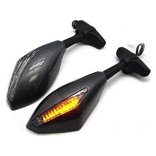 Brand new Clear Smoke swing freely modified mirror LED Turn signals intergrated mirrors For Yamaha FZ6/FZ6S FAZER 2007-2011