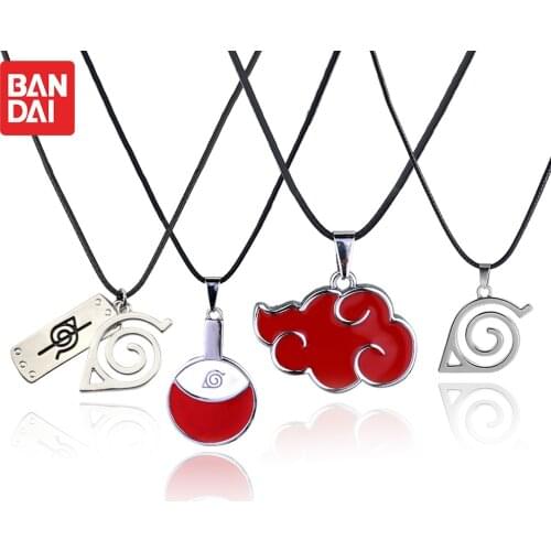Anime Naruto Charm Necklace Women Men Pendant Decoration Accessories Figure Uchiha Itachi Cosplay Red Cloud Necklace Toy Gifts
